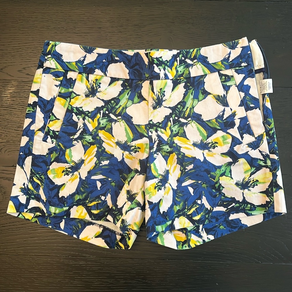 JCrew Flowered Side Zip Shorts